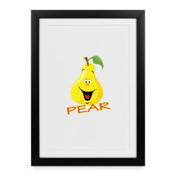 PEAR - Framed poster (27 × 37 cm) - black - Front