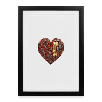 Heart of Circuits - Framed poster (27 × 37 cm) - black - Front