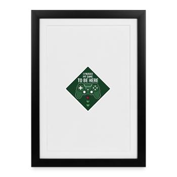 Gamer Break Diamond Logo - Framed poster (27 × 37 cm) - black - Front