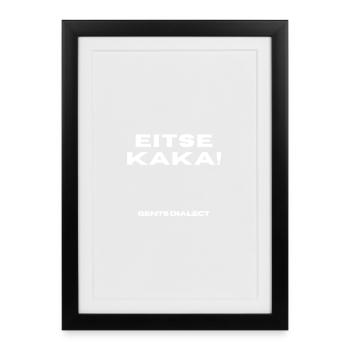 Gents_Dialect_T-shirt_Belgische_Streetwear - Affiche encadrée (27 × 37 cm) - noir - Devant