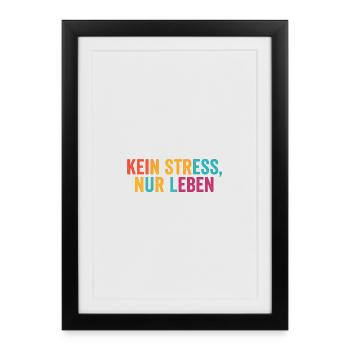 No stress, just live - Framed poster (27 × 37 cm) - black - Front