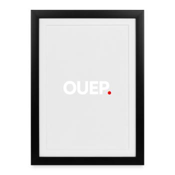 YEP | Minimalist humor expression - Framed poster (27 × 37 cm) - black - Front
