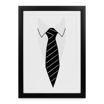 Suit / Necktie - Framed poster (27 × 37 cm) - black - Front
