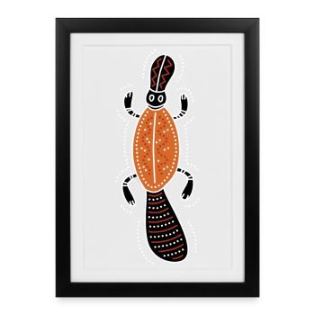 platypus - Framed poster (27 × 37 cm) - black - Front