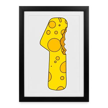 Number 1 - One - Winner - First Winner - Framed poster (27 × 37 cm) - black - Front