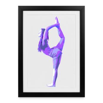 Yoga | Shiva's Dance Posture - Framed poster (27 × 37 cm) - black - Front