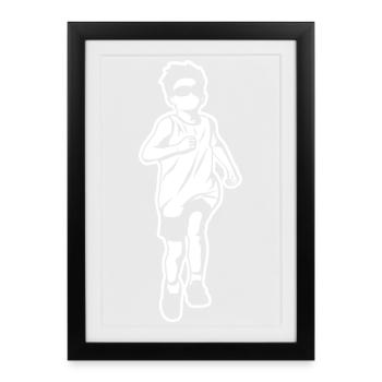 Little Runner - Framed poster (27 × 37 cm) - black - Front