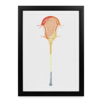 Retro Lacrosse Sticks - Framed poster (27 × 37 cm) - black - Front