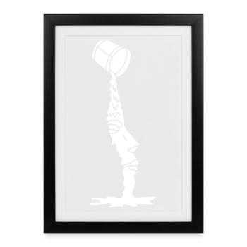 Un nouveau visage blanc - Affiche encadrée (27 × 37 cm) - noir - Devant