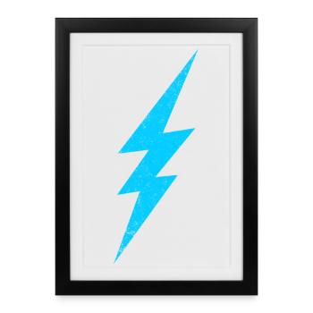 Lightning Energy Design - Framed poster (27 × 37 cm) - black - Front
