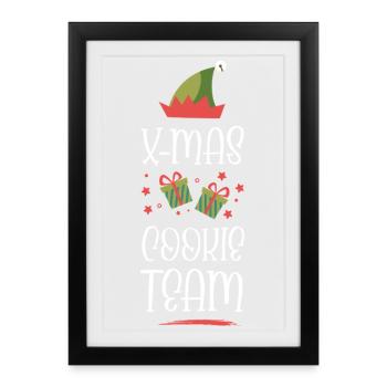 L’équipe des biscuits de Noël - Affiche encadrée (27 × 37 cm) - noir - Devant