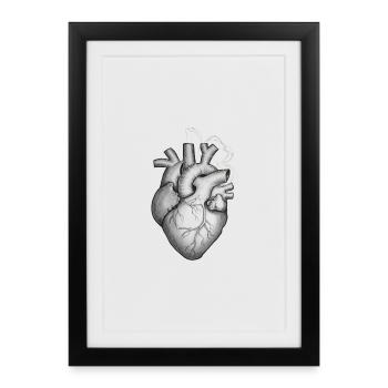 Heart with Butterfly Aesthetic - Framed poster (27 × 37 cm) - black - Front