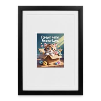 Forever Home, Forever Love - Framed poster (27 × 37 cm) - black - Front