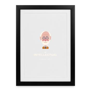 Sigmund Freud - Affiche encadrée (27 × 37 cm) - noir - Devant