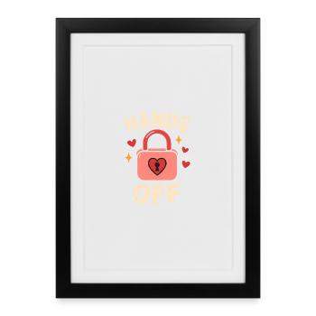 Pas touche – Pas de contact ! - Affiche encadrée (27 × 37 cm) - noir - Devant