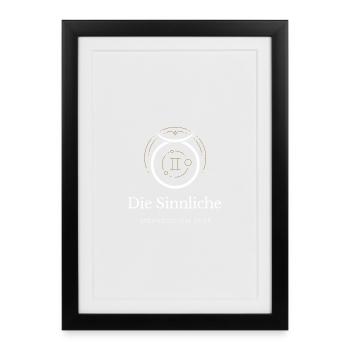 Sinnliche Taurus Zeichen Grafik - Gerahmtes Poster (27 × 37 cm) - Schwarz - Vorne