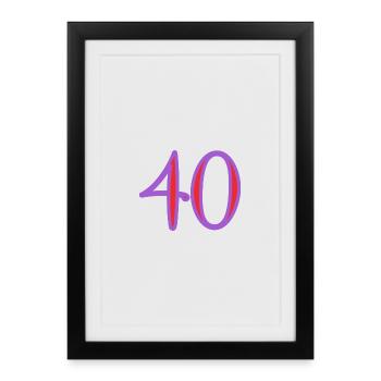 40 - Affiche encadrée (27 × 37 cm) - noir - Devant