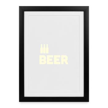 Beer Lovers - Framed poster (27 × 37 cm) - black - Front