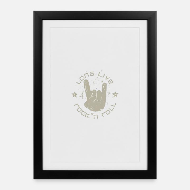 Rock 'n' Roll - Affiche encadrée (27 × 37 cm) - noir