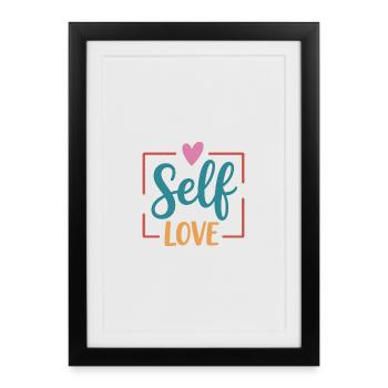 Self Love - Framed poster (27 × 37 cm) - black - Front