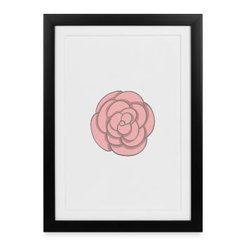 rose - Framed poster (27 × 37 cm) - black - Front