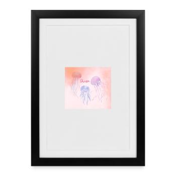 Méduse Pastel Dream - Affiche encadrée (27 × 37 cm) - noir - Devant