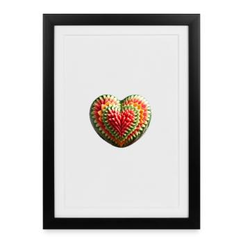 A melon heart - Framed poster (27 × 37 cm) - black - Front