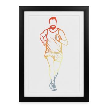 Vintage Runner - Framed poster (27 × 37 cm) - black - Front