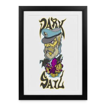 Voile sombre II - Affiche encadrée (27 × 37 cm) - noir - Devant