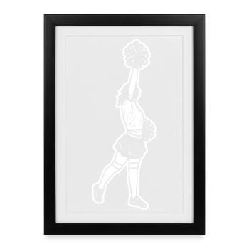Cheerleader Girls - Framed poster (27 × 37 cm) - black - Front