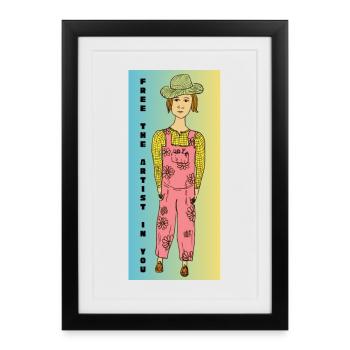 Free the Artist in You - Framed poster (27 × 37 cm) - black - Front