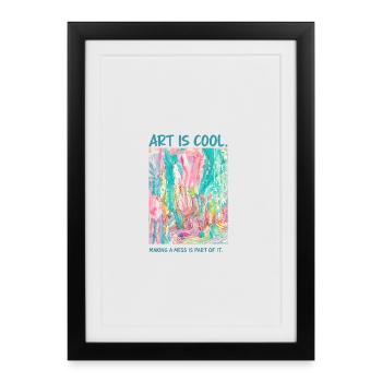Art du Chaos de la Magie des Couleurs - Affiche encadrée (27 × 37 cm) - noir - Devant