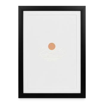 Mountain Sunset - Gerahmtes Poster (27 × 37 cm) - Schwarz - Vorne
