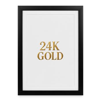 Abstract Gold Patterns for Fashion - Framed poster (27 × 37 cm) - black - Front