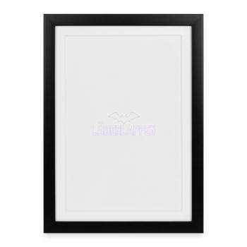 Purple Bat Neon Font Design - Framed poster (27 × 37 cm) - black - Front