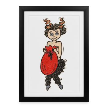 Krampus Lady - Framed poster (27 × 37 cm) - black - Front