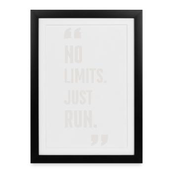 Motivational Running Shirt & Merch - Framed poster (27 × 37 cm) - black - Front