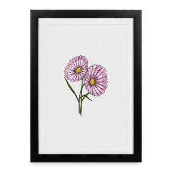 Pâquerette - Affiche encadrée (27 × 37 cm) - noir - Devant