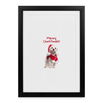 Doux Noël - Affiche encadrée (27 × 37 cm) - noir - Devant