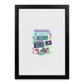 Original since 1985 - Year of birth 1985 - Framed poster (27 × 37 cm) - black - Front
