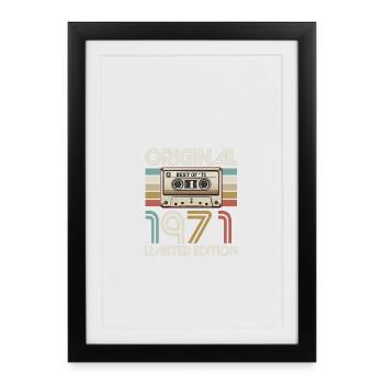 Original 1977 Édition Limitée - Affiche encadrée (27 × 37 cm) - noir - Devant