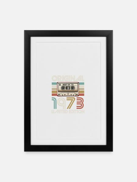 Originale limitierte Kassette von 1973 - Gerahmtes Poster (27 × 37 cm) - Schwarz