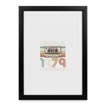 Original 1979 Limited Edition Cassette - Affiche encadrée (27 × 37 cm) - noir - Devant