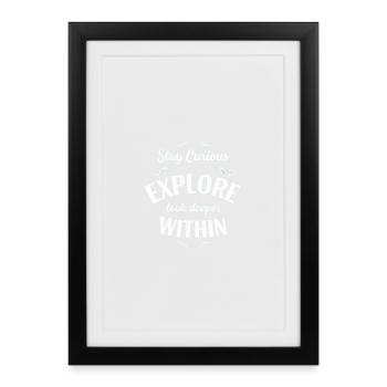 Explore Interior Stay Curious - Framed poster (27 × 37 cm) - black - Front