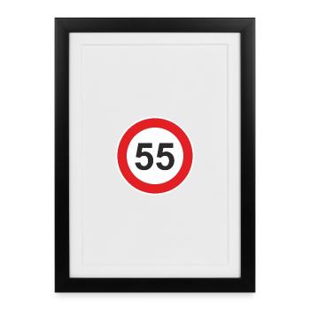 55 Cinquante-cinq anniversaires - Affiche encadrée (27 × 37 cm) - noir - Devant