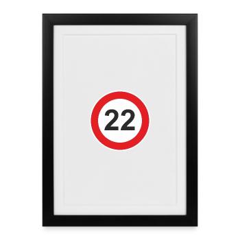 22nd twenty-second birthday - Framed poster (27 × 37 cm) - black - Front