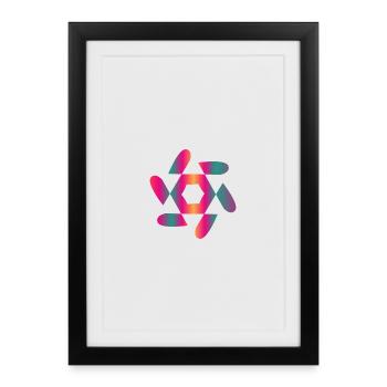 DESIGN. ART. GEEK. VINTAGE. GRAPHIQUE. AFRIQUE - Affiche encadrée (27 × 37 cm) - noir - Devant