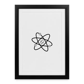 Football Atom Energy Loisirs Sport Jeu Cadeau - Affiche encadrée (27 × 37 cm) - noir - Devant