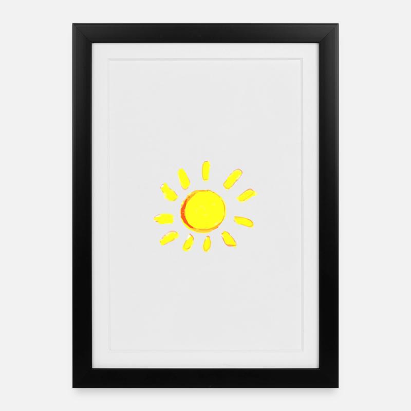 sun sun - Framed poster (27 × 37 cm) - black