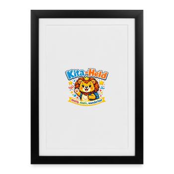 KitaHeld: Mutig Stark Wunderbar - Gerahmtes Poster (27 × 37 cm) - Schwarz - Vorne